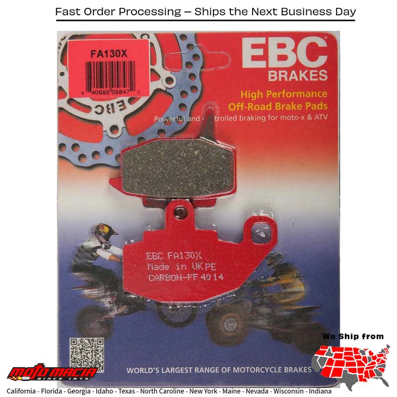 Brake Pads (pastillas de freno) EBC Kawasaki KLR650 1987-2007 KX250 1987-1988 KX1