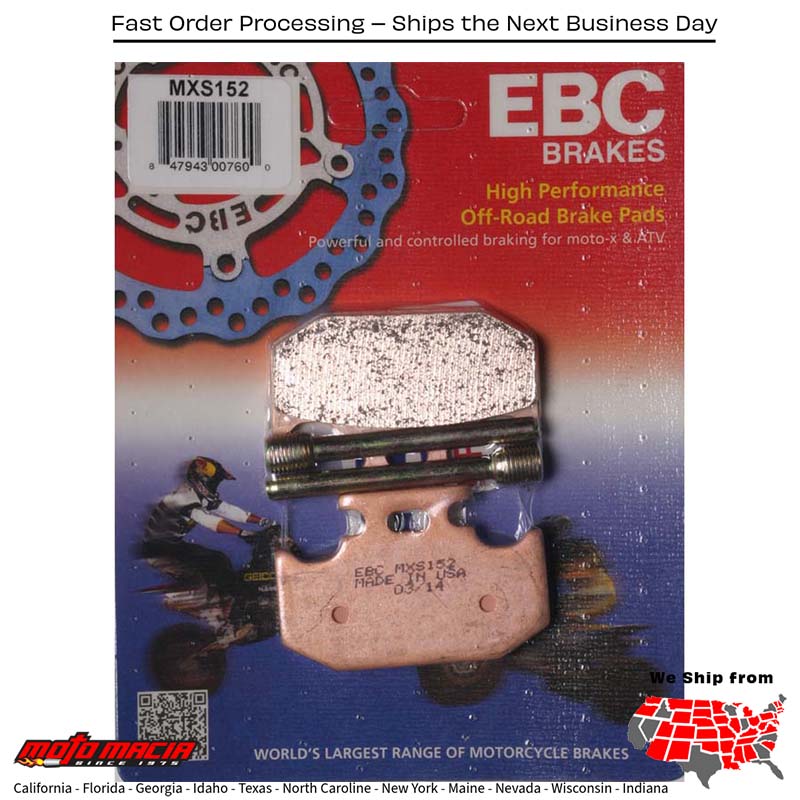 Brake Pads (pastillas de freno) EBC Kawasaki KX250 1989-1994 KDX 200 1989-2006 KD