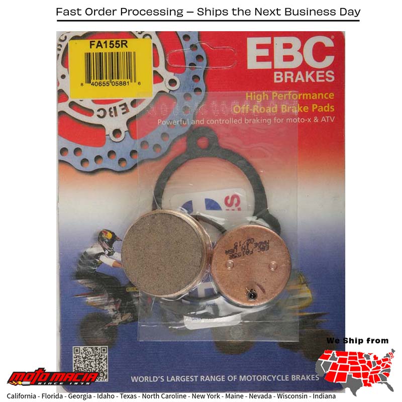Brake Pads (pastillas de freno) EBC FA155R Yamaha YFS200 Blaster 1988-2002