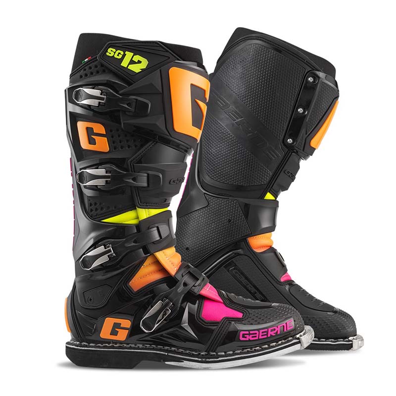 SG12 LE BOOTS BLACK/ORANGE/PINK