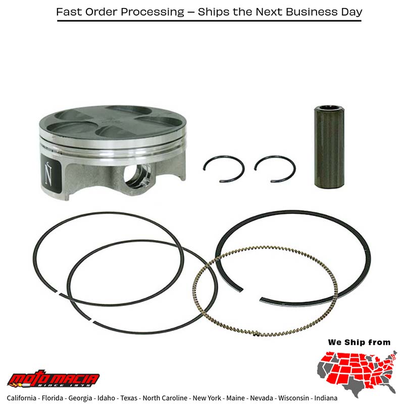 PISTON KIT HC FORGED 76.94/STD 13.5:1 GAS/ Gas-Gas EC 250F 2010-2015 Yamaha YZ250F 2005-2013 Yamaha WR250F 2005-2013