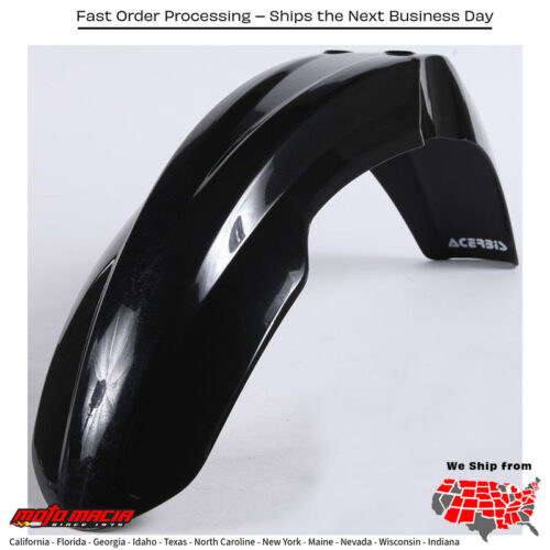 FRONT FENDER BLACK Honda CRF450R 2004-2008 Honda CRF250R 2004-2009 Honda CRF250X 2004-2017 Honda CRF450X 2005-2018 Honda CR125R 2004-2007 Honda CR250R 2004-2007