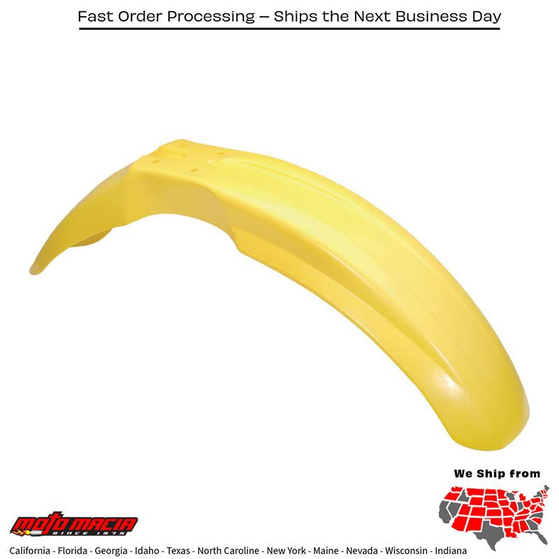 FRONT FENDER YELLOW Kawasaki KLX400R 2003-2003 Kawasaki KLX400SR 2003-2003 Suzuki DR-Z400S 2000-2008 Suzuki DR-Z400SM 2005-2008 Suzuki RM250 1989-2000 Suzuki DR-Z400E 2000-2008 Suzuki RM125 1989-2000 Suzuki DR-Z400 2000-2004 Suzuki RMX250 1