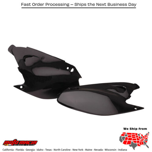 SIDE PANELS BLACK Kawasaki KX250F 2005-2007 Kawasaki KX250 2003-2007 Kawasaki KX125 2003-2005
