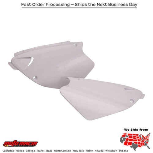 SIDE PANELS WHITE Yamaha YZ125 1996-2001 Yamaha YZ250 1996-2001