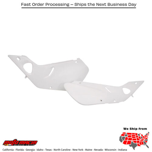 SIDE PANELS WHITE Honda CR125R 1998-1999 Honda CR250R 1997-1999