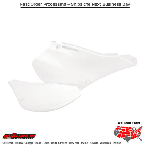 SIDE PANELS WHITE Kawasaki KX250 1999-2002 Kawasaki KX125 1999-2002