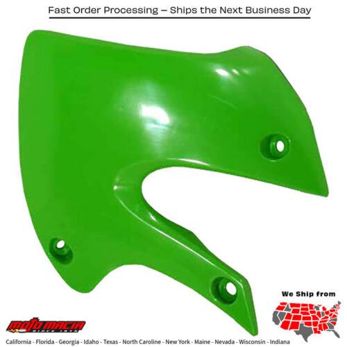 RADIATOR SHROUDS GREEN Kawasaki KX85 2001-2013 Kawasaki KX100 2001-2013 Suzuki RM100 2003-2003