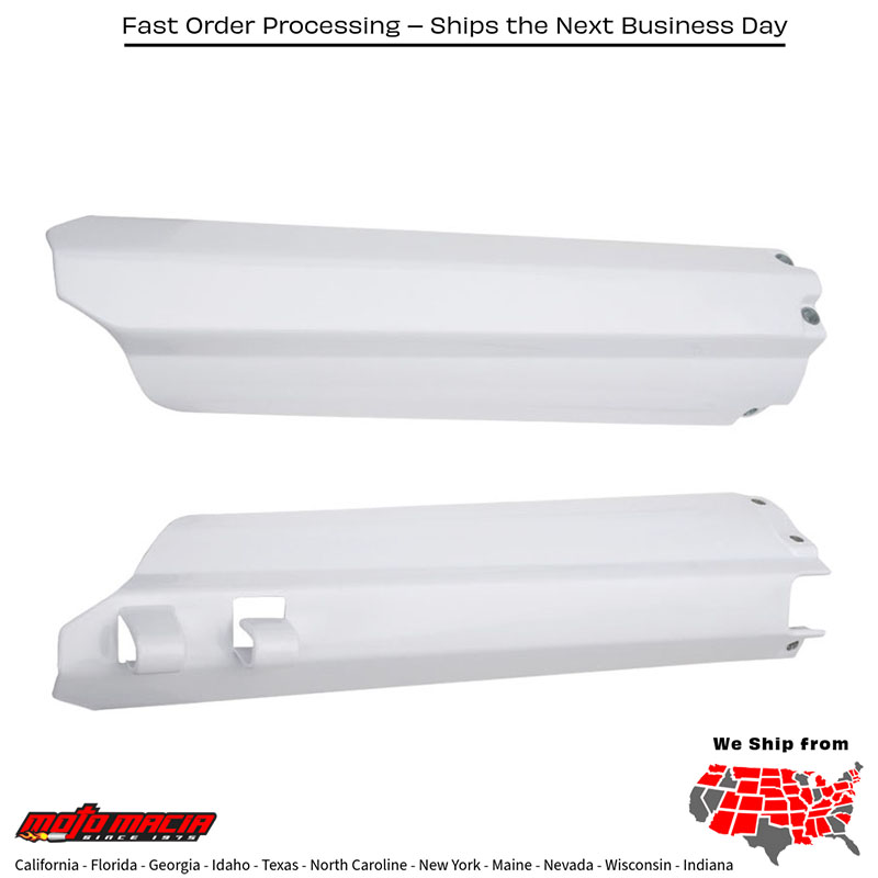 FORK GUARD WHITE Yamaha YZ426F 2000-2002 Yamaha YZ400F 1998-1999 Yamaha YZ125 1996-2004 Yamaha YZ250 1996-2004 Yamaha YZ250F 2001-2004 Yamaha YZ450F 2003-2004