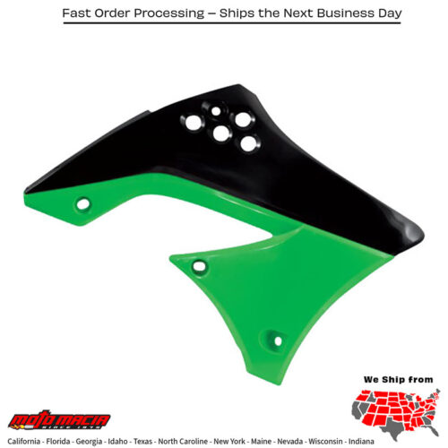 RADIATOR SHROUDS BLACK/GREEN Kawasaki KX450F 2009-2011