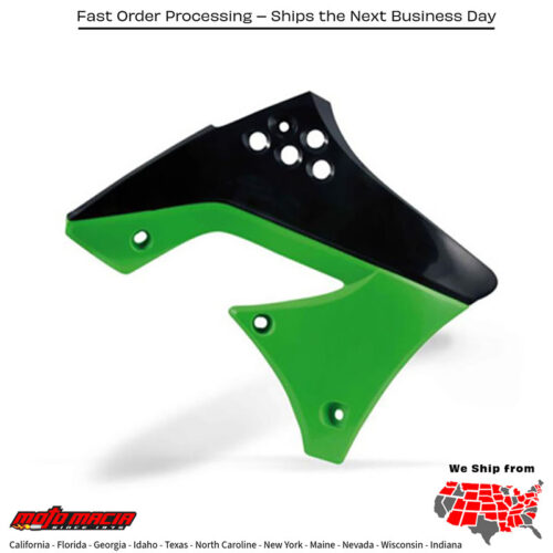 RADIATOR SHROUDS BLACK/GREEN Kawasaki KX250F 2009-2012