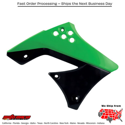 RADIATOR SHROUDS GREEN/BLACK Kawasaki KX250F 2009-2012