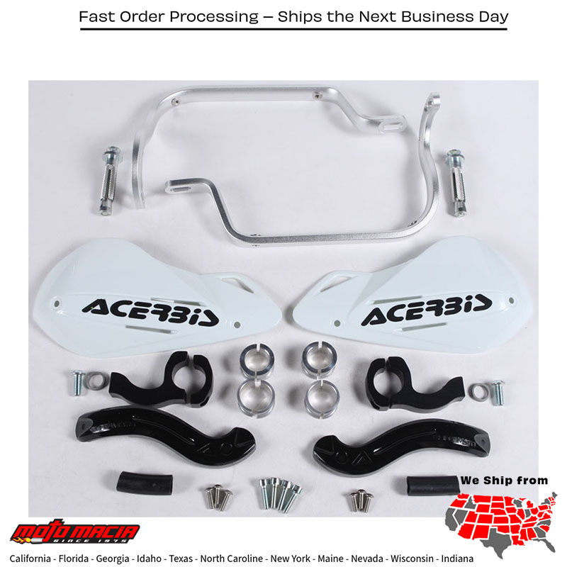 SUPERMOTO X-STRONG HANDGUARDS WHITE Honda CRF230F 2003-2017 Honda CRF230L 2008-2009 Honda CRF250X 2004-2017 Honda CRF450X 2005-2017 Honda CRF80F 2004-2013 Honda XR650L 1993-2017 Honda CR125R 1979-2007 Honda CR250R 1978-2007 Honda CR85R 2003