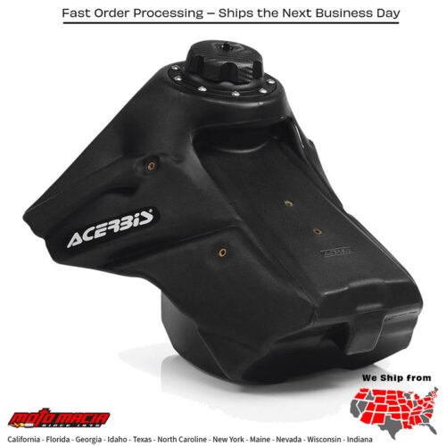 FUEL TANK 2.7 GAL BLACK Honda CRF450R 2009-2012 Honda CRF250R 2010-2013