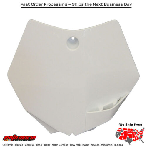 FRONT NUMBER PLATE WHITE KTM 65 SX 2009-2015
