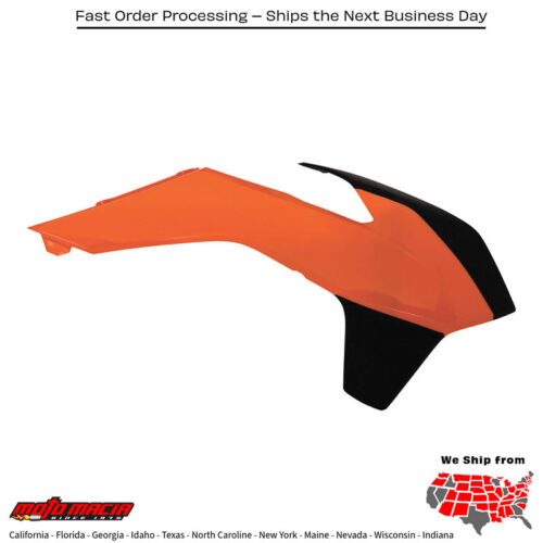 RADIATOR SHROUDS ORANGE KTM 350 XC-F 2013-2015 KTM 350 SX-F 2013-2015 KTM 250 SX 2013-2016 KTM 250 SX-F 2013-2015 KTM 250 XC 2013-2016 KTM 250 XC-W 2013-2015 KTM 300 XC 2013-2016 KTM 300 XC-W 2013-2015 KTM 450 SX-F 2013-2015 KTM 250 XC-F 20