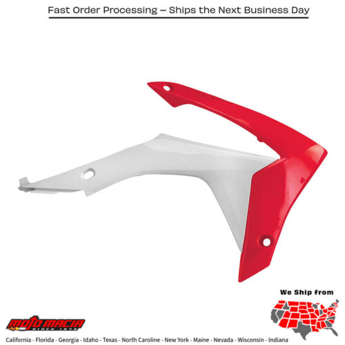 RADIATOR SHROUDS RED/WHITE Honda CRF450R 2013-2016 Honda CRF250R 2014-2017