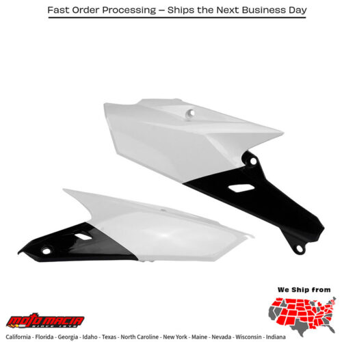 SIDE PANELS WHITE/BLACK Yamaha YZ250FX 2015-2020 Yamaha YZ450FX 2016-2018 Yamaha YZ250F 2014-2018 Yamaha YZ450F 2014-2017