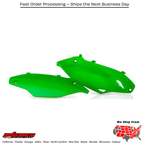 SIDE PANELS FLUORESCENT GREEN Kawasaki KX250F 2013-2016 Kawasaki KX450F 2012-2015