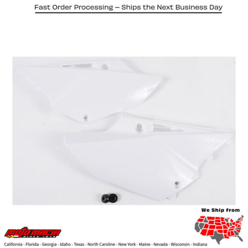 SIDE PANELS WHITE Yamaha YZ125 2015-2021 Yamaha YZ250 2015-2021