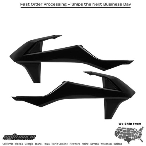RADIATOR SHROUDS BLACK KTM 350 SX-F 2016-2018 KTM 250 SX-F 2016-2018 KTM 450 SX-F 2016-2018 KTM 125 SX 2016-2018 KTM 150 SX 2016-2018 KTM 350 EXC-F 2016-2019 KTM 500 XCF-W 2016-2016 KTM 350 XCF-W 2016-2016 KTM 250 XC-W 2016-2018 KTM 250 XCF