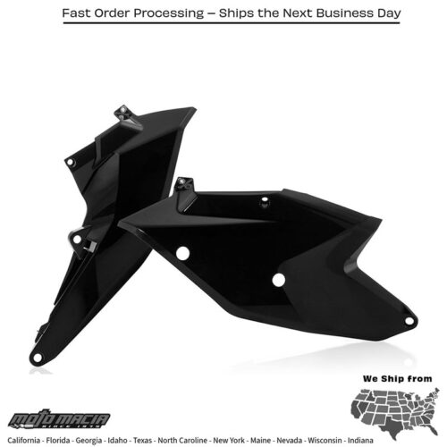 SIDE PANELS BLACK KTM 350 EXC-F 2017-2019 KTM 350 XC-F 2016-2018 KTM 350 SX-F 2016-2018 KTM 250 SX-F 2016-2018 KTM 500 EXC-F 2017-2019 KTM 450 SX-F 2016-2018 KTM 250 XC-F 2016-2018 KTM 450 XC-F 2016-2018 KTM 125 SX 2016-2018 KTM 150 SX 2016