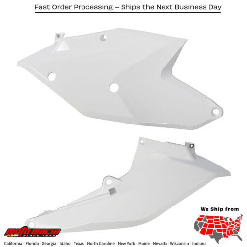 SIDE PANELS WHITE KTM 350 EXC-F 2017-2019 KTM 350 XC-F 2016-2018 KTM 350 SX-F 2016-2018 KTM 250 SX-F 2016-2018 KTM 500 EXC-F 2017-2019 KTM 450 SX-F 2016-2018 KTM 250 XC-F 2016-2018 KTM 450 XC-F 2016-2018 KTM 125 SX 2016-2018 KTM 150 SX 2016