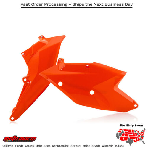SIDE PANELS ORANGE KTM 350 EXC-F 2017-2019 KTM 350 XC-F 2016-2018 KTM 350 SX-F 2016-2018 KTM 250 SX-F 2016-2018 KTM 500 EXC-F 2017-2019 KTM 450 SX-F 2016-2018 KTM 250 XC-F 2016-2018 KTM 450 XC-F 2016-2018 KTM 125 SX 2016-2018 KTM 150 SX 201