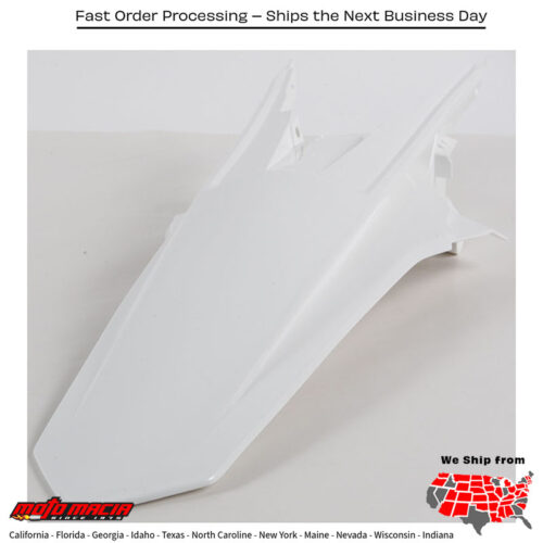 REAR FENDER WHITE KTM 350 XC-F 2016-2018 KTM 350 SX-F 2016-2018 KTM 250 SX-F 2016-2018 KTM 450 SX-F 2016-2018 KTM 250 XC-F 2016-2018 KTM 450 XC-F 2016-2018 KTM 125 SX 2016-2018 KTM 150 SX 2016-2018 KTM 250 SX 2017-2018 KTM 250 XC 2017-2018