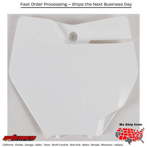 FRONT NUMBER PLATE WHITE KTM 350 XC-F 2016-2018 KTM 350 SX-F 2016-2018 KTM 250 SX-F 2016-2018 KTM 450 SX-F 2016-2018 KTM 250 XC-F 2016-2018 KTM 450 XC-F 2016-2018 KTM 125 SX 2016-2018 KTM 150 SX 2016-2018