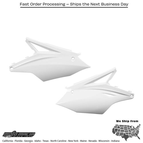 SIDE PANELS WHITE Kawasaki KX450F 2016-2018