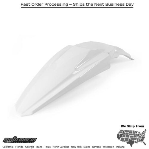 REAR FENDER WHITE Kawasaki KX250F 2017-2020 Kawasaki KX450F 2016-2018