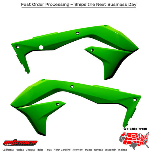RADIATOR SHROUDS GREEN Kawasaki KX450F 2016-2018