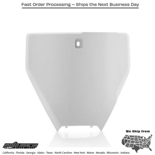 FRONT NUMBER PLATE WHITE Husqvarna TC 125 2016-2018 Husqvarna FC 250 2016-2018 Husqvarna FC 350 2016-2018 Husqvarna FC 450 2016-2018 Husqvarna TC 250 2017-2018