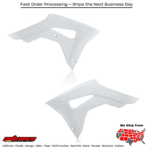 RADIATOR SHROUD WHITE Honda CRF450R 2017-2020 Honda CRF250R 2018-2021 Honda CRF450R-S 2022-2022