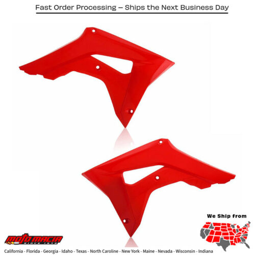 RADIATOR SCOOP RED Honda CRF450R 2017-2020 Honda CRF250R 2018-2021