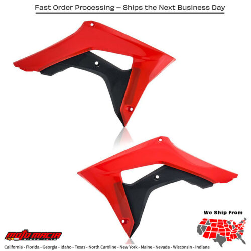 RADIATOR SHROUD RED/BLACK Honda CRF450R 2017-2020 Honda CRF250R 2018-2021 Honda CRF450R-S 2022-2022