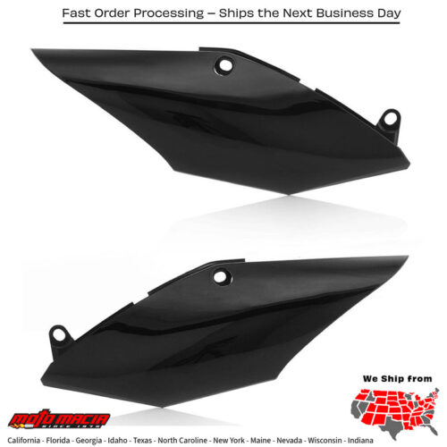 SIDE PANELS BLACK Honda CRF450RX 2017-2019 Honda CRF450R 2017-2019 Honda CRF250R 2018-2021 Honda CRF250RX 2019-2021 Honda CRF450R-S 2022-2022