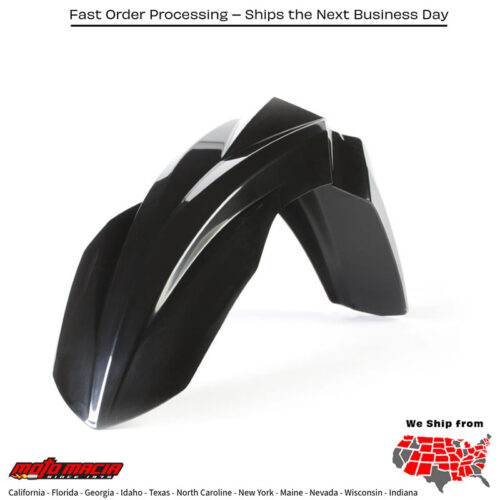 FRONT FENDER BLACK Kawasaki KX450F 2018-2024 Kawasaki KX250F 2018-2024 Kawasaki KX250X 2021-2024 Kawasaki KX450X 2021-2024