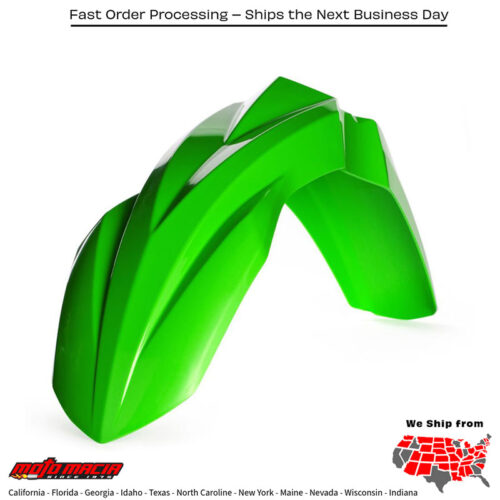 FRONT FENDER GREEN Kawasaki KX450F 2018-2024 Kawasaki KX250F 2018-2024 Kawasaki KX250X 2021-2024 Kawasaki KX450X 2021-2024