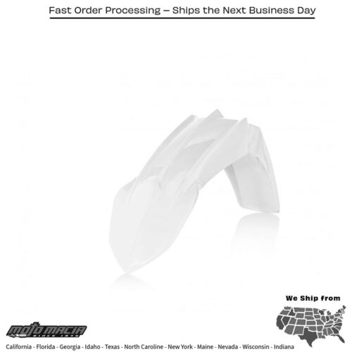 FRONT FENDER WHITE Yamaha WR250F 2015-2019 Yamaha YZ450F 2018-2022 Yamaha YZ250F 2019-2023 Yamaha WR450F 2019-2024 Yamaha YZ450FX 2019-2023 Yamaha YZ250FX 2020-2024 Yamaha YZ125X 2022-2024 Yamaha YZ125 2022-2024 Yamaha YZ250 2022-2024 Yamah
