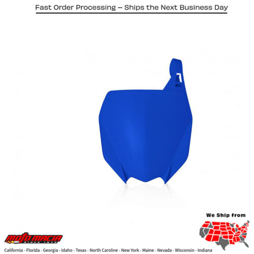 FRONT NUMBER PLATE BLUE Yamaha YZ450F 2018-2022 Yamaha YZ250F 2019-2023 Yamaha YZ450FX 2019-2023 Yamaha YZ250FX 2021-2024 Yamaha YZ125X 2022-2024 Yamaha YZ125 2022-2024 Yamaha YZ250 2022-2024 Yamaha YZ250X 2022-2024