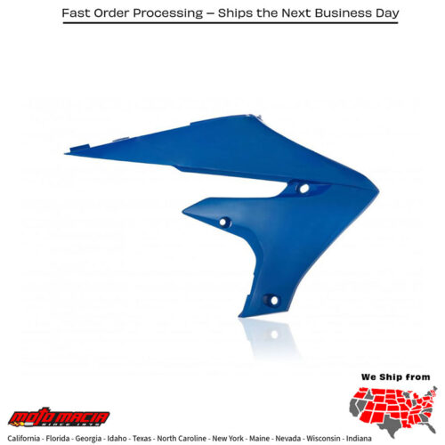 RADIATOR SHROUDS BLUE Yamaha YZ450F 2018-2022 Yamaha YZ250F 2019-2023 Yamaha WR450F 2019-2024 Yamaha WR250F 2020-2024 Yamaha YZ250FX 2019-2023 Yamaha YZ450FX 2019-2023