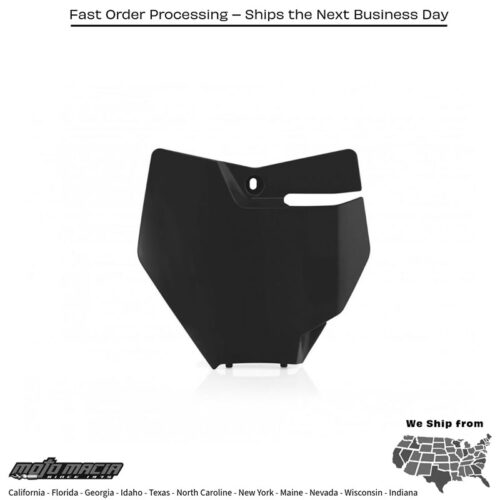 FRONT NUMBER PLATE BLACK KTM 85 SX (17/14) 2018-2024 KTM 85 SX (19/16) 2020-2021