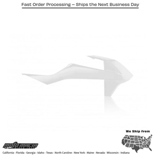 RADIATOR SHROUDS WHITE KTM 85 SX (17/14) 2018-2024 KTM 85 SX (19/16) 2020-2021