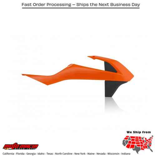 RADIATOR SHROUDS ORANGE/BLACK KTM 85 SX (17/14) 2018-2023 KTM 85 SX (19/16) 2020-2021