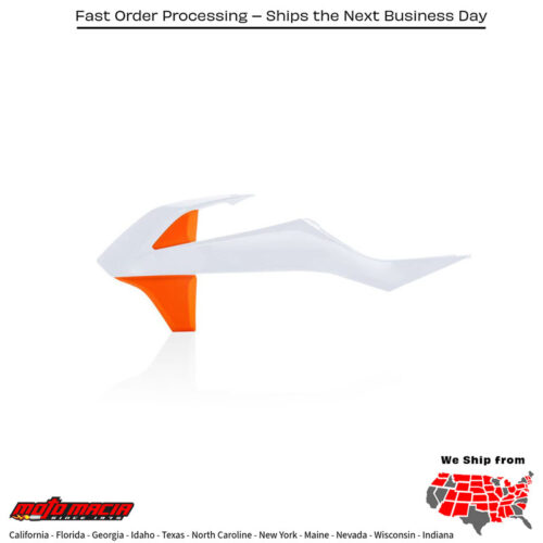 RADIATOR SHROUD WHITE/ORANGE KTM 85 SX (17/14) 2018-2024 KTM 85 SX (19/16) 2020-2021