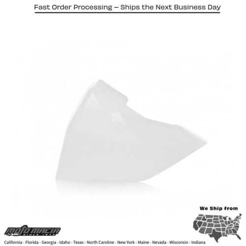 AIRBOX COVER WHITE KTM 85 SX (17/14) 2018-2024 KTM 85 SX (19/16) 2020-2021