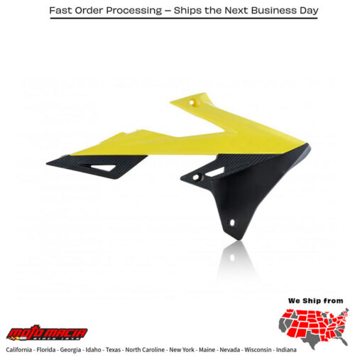 RADIATOR SHROUDS YELLOW/BLACK Suzuki RM-Z450 2018-2024 Suzuki RM-Z250 2019-2024