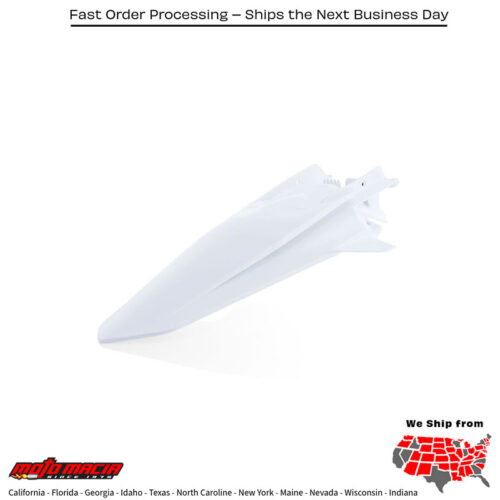 REAR FENDER WHITE KTM 350 XC-F 2019-2022 KTM 250 SX-F 2019-2022 KTM 350 SX-F 2019-2022 KTM 450 SX-F 2019-2022 KTM 250 SX 2019-2022 KTM 150 SX 2019-2022 KTM 125 SX 2019-2022 KTM 300 XC-W TPi 2021-2021 KTM 300 XC TPi 2021-2021 KTM 250 XC TPi